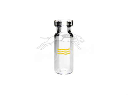 2mL Crimp Top Wide Neck Vial - Clear Gold Grade Glass with Write-on Patch