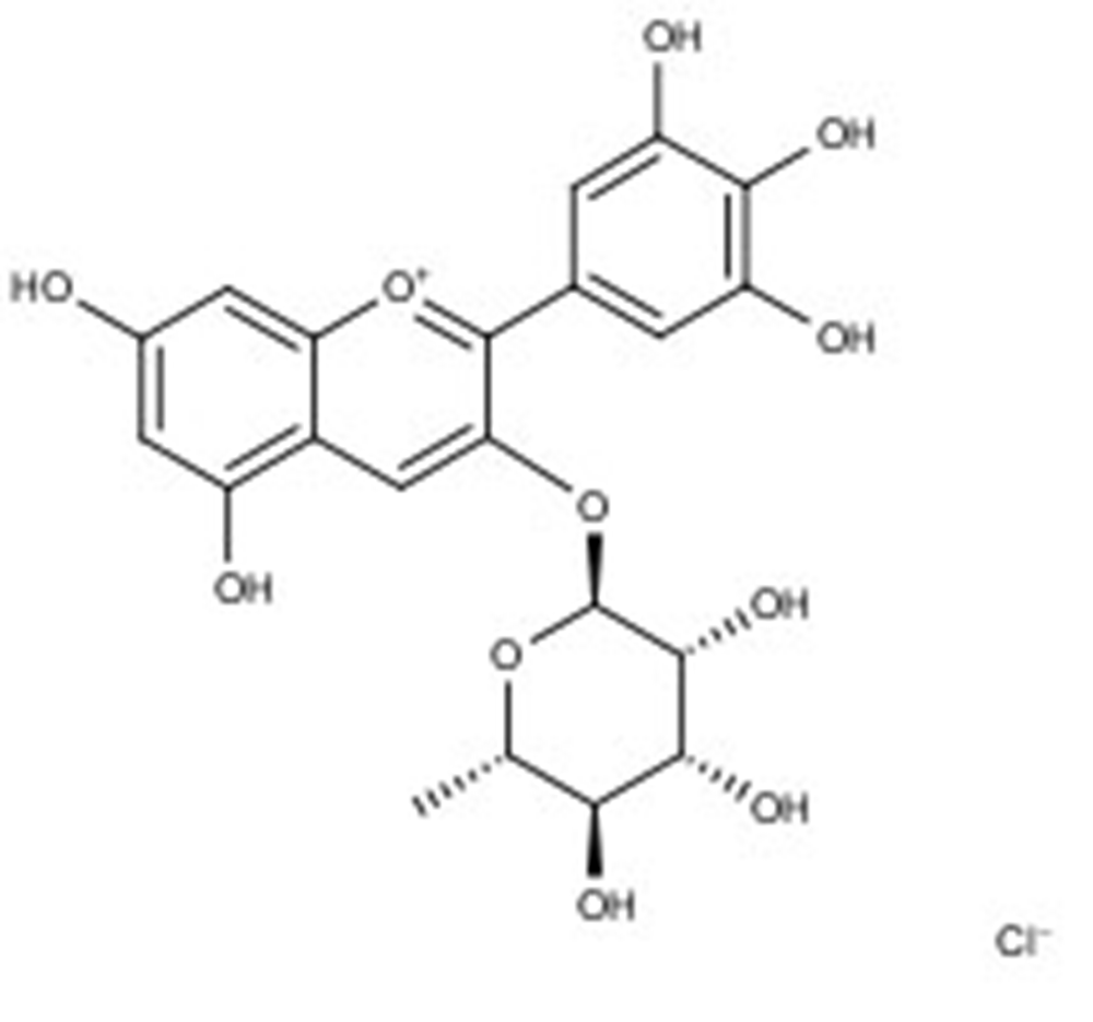 Picture of Delphinidin-3-O-rhamnoside chloride