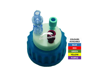 Smart Healthy Cap - Green, GL45 with 2 Universal connectors (1/8" to 1/16") and 1 air check valve