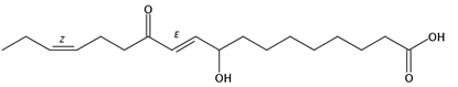 9-Hydroxy-12-oxo-10(E),15(Z)-octadecadienoic acid, 5 x 50ug