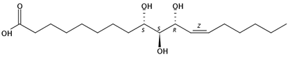 9(S),10(S),11(R)-Trihydroxy-12(Z)-octadecenoic  acid, 5 x 100ug