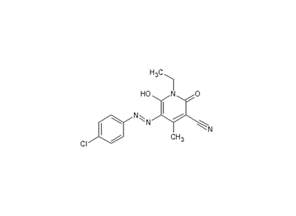 p-chloroaniline-5-arylazo-3-cyano-1-ethyl-6-hydroxy-4-methyl-2-pyridone