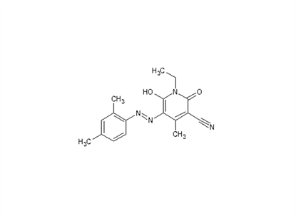 2,4-xylidine-5-arylazo-3-cyano-1-ethyl-6-hydroxy-4-methyl-2-pyridone 