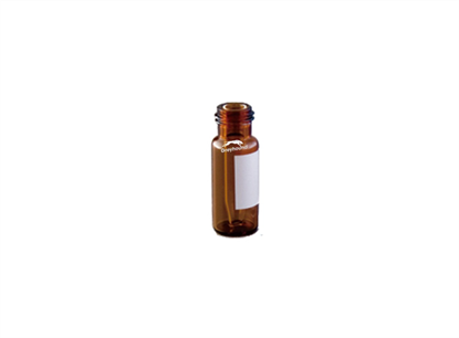 100µL Screw Top Fused Insert Vial, Amber Glass with Write-on Patch, 8-425 Thread