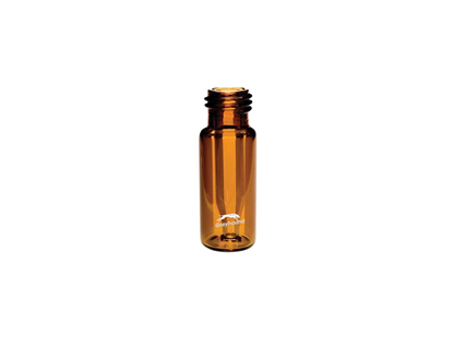 300µL Wide Mouth Short Thread Screw Top Fused Insert Vial, Amber Glass, 9mm Thread, Q-Clean