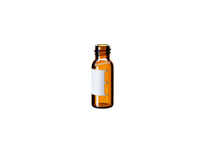 2mL Screw Top Vial, Amber Glass with Graduated Write-on Patch, 8-425 Thread, Q-Clean