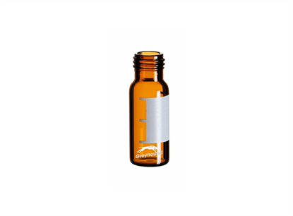 2mL Wide Mouth Short Thread Screw Top Vial, Amber Glass with Write-on Patch, 9mm Thread, Q-Clean
