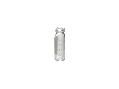 4mL Screw Top Vial, Clear Glass with Graduated Write-on Patch, 13-425 Thread, Q-Clean