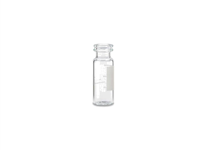 4mL Crimp/Snap Top Vial, Clear Glass with Graduated Write-on Patch, 13mm Crimp Finish