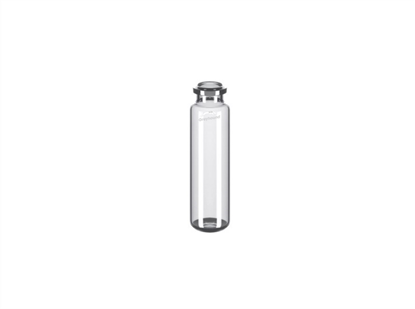 20mL Headspace Vial, Crimp Top, Clear Glass, Rounded Bottom, 20mm Bevelled Edge Crimp, Q-Clean