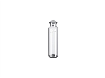 20mL Headspace Vial, Crimp Top, Clear Glass, Rounded Bottom, 20mm DIN Flat Edge Crimp, Q-Clean
