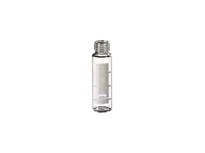 20mL Headspace Vial, Screw Top, Clear Glass, Rounded Bottom with Graduated Write-on Patch, 18mm Thread, Q-Clean