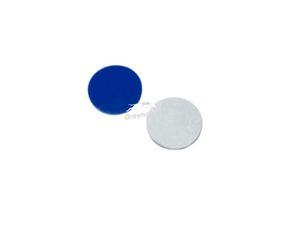 Blue PTFE/White Silicone Septa 17.5mm x 1.5mm, for 18mm Magnetic Screw Caps, (Shore A 55)