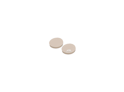 Beige PTFE/White Silicone Septa, 20mm x 3mm for 20mm Aluminum Seals, (Shore A 45)