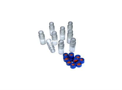 Vial Kit - P/Nos. 60-100087 and 60-101041-B  1.5mL Polypropylene Vial, Screw Top, Short Thread + 9mm Blue Open Top Cap with PTFE/Natural Rubber Septa