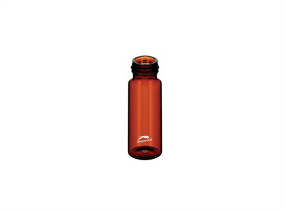 30mL Environmental Storage Vial, Screw Top, Amber Glass, 24-400mm Thread, Q-Clean