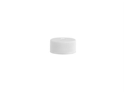 24-400mm White Polypropylene Solid Top Screw Cap with PTFE Liner