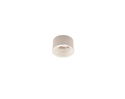 15-425 Solid Top Screw Cap, White Polypropylene with PTFE/F217 Foam Liner