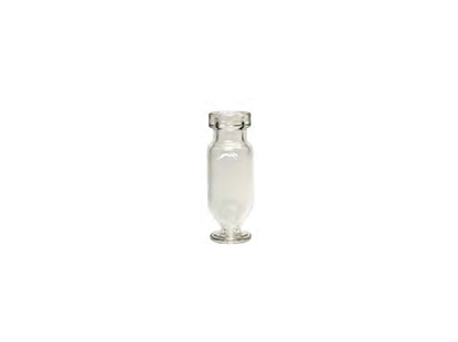 1.1mL Crimp Top Wide Mouth V-Vial, Tapered Bottom with flat base, Clear Glass, 11mm Crimp Finish