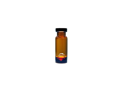 1.1mL Crimp/Snap Top Wide Mouth Vial, High Recovery, Amber Glass, 11mm Crimp/Snap Top, Q-Clean