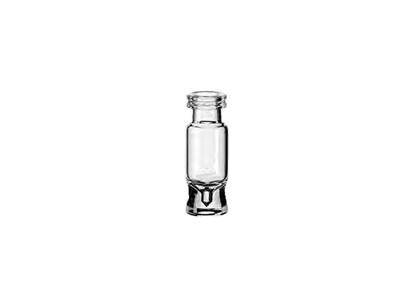 0.9mL Crimp/Snap Top Wide Mouth Centre Draining Vial, Clear Glass, 11mm Crimp/Snap Top