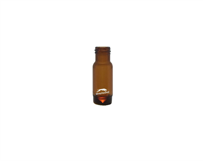 1.1mL Screw Top Wide Mouth High Recovery Vial, Amber Glass, 9mm Thread