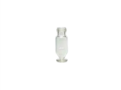 1.1mL Screw Top Wide Mouth V-Vial, Tapered Bottom with flat base, Clear Glass, 9mm Thread