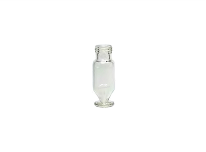 1.1mL Screw Top Wide Mouth V-Vial, Tapered Bottom with flat base, Clear Glass, 10-425 Thread