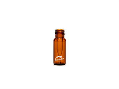 250µL Wide Mouth Short Thread Screw Top Fused Insert Vial, Base Bonded, Amber Glass, 9mm Thread, Q-Clean