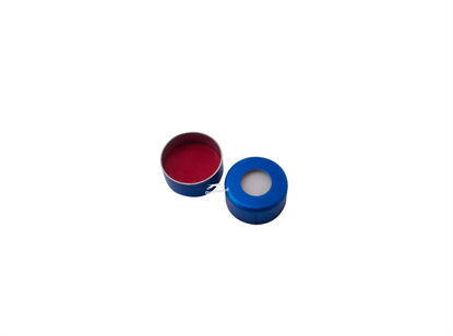 11mm Aluminium Cap, Blue with Red PTFE/White Silicone/Red PTFE Setpa, 1mm (Shore A 45)