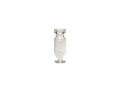1.1mL Crimp/Snap Top Wide Mouth V-Vial, Tapered Bottom with flat base, Clear Glass, 11mm Crimp/Snap Top