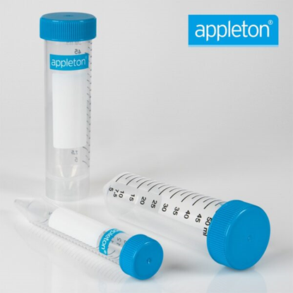 50ml PP Centrifuge tube, unskirted, bulk packed, sterile, Appleton