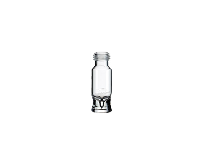 0.9mL Screw Top Wide Mouth Centre Draining Vial, Clear Glass, 9mm Thread