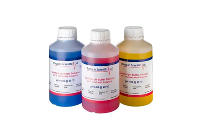 Certified pH Buffer Solution, pH 10 at 20°C, Coloured (Blue), with Fungicide