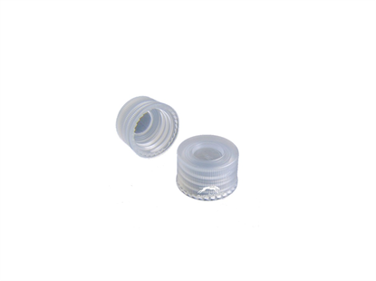 8-425mm Open Top Screw Cap, Clear Polyethylene with moulded thinned penetration area