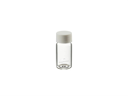 20mL EPA/VOA Vial, Class 2, Screw Top, Clear Glass, Precleaned + 24-400mm Solid Top White PP Cap with PTFE Liner