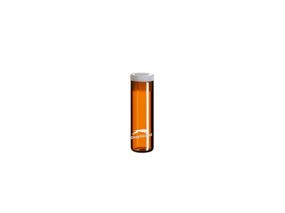 4mL Shell Vial, Amber Glass with 15mm PE Snap Plug