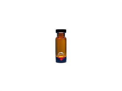 1.1mL Crimp Top Wide Mouth High Recovery Vial, Amber Glass, 11mm Crimp Finish